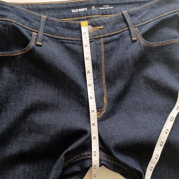 Old Navy WOW Boot-cut Dark Wash Denim Jeans Women's 10 Tall - Picture 10 of 14
